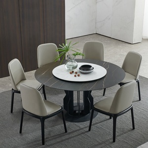 Nouveaux meubles de salle à manger de luxe dessus de <span class=keywords><strong>table</strong></span> <span class=keywords><strong>table</strong></span> de remplacement 10 places rondes <span class=keywords><strong>avec</strong></span> centre rotatif - Product Image 2