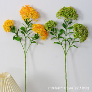Flor Artificial Laixing Verde, Multicabeza, de Plástico Suave, para Decoración de Interiores y Exhibición en Bodas - Product Image 3