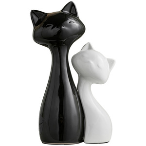 <span class=keywords><strong>Statue</strong></span> de chaton art déco en céramique 3D avec motif végétal Décoration artisanale pour les occasions d'anniversaire Knick-Knack - Product Image 1