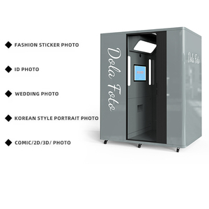 كابينة تصوير شاملة الكل في واحد مع طابعة وماكينة بيع تعمل بالعملة الرقمية، غلاف رقمي ومورد لصور جواز السفر، كشك تصوير ذاتي للإيجار للبيع مع برنامج - Product Image 6