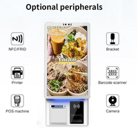 Kiosco de Pedidos Autoservicio Automático para Restaurantes de 21.5 Pulgadas con Pantalla Táctil Android, Impresora de 80 mm, SDK y Reconocimiento Facial