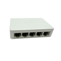 Switch Ethernet Rápido de 5 Puertos y 100Mbps para Seguridad en el Hogar, Carcasa de Plástico, Sin Ventilador, Plug and Play, para Cámaras IP y Sistemas CCTV