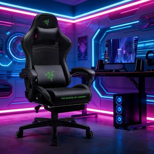 Individuelles Logo Hochwertiger <span class=keywords><strong>Massage</strong></span>-Gaming-Stuhl mit Verstellbarer Höhe und Abnehmbarem Bezug - Product Image 2