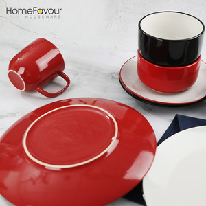 Porcelaine Fine usine <span class=keywords><strong>grès</strong></span> <span class=keywords><strong>vaisselle</strong></span> maison ensemble de <span class=keywords><strong>vaisselle</strong></span> en céramique de 16 - Product Image 4