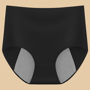 Braguitas Menstruales <span class=keywords><strong>de</strong></span> Cintura Alta para Mujer, Talla Grande, 200 Libras, Diseño Anti-Fugas, Versión Delgada, Algodón Orgánico Antibacteriano - Product Image 3