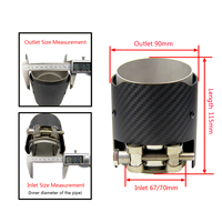Embout d'échappement en fibre de carbone mate de haute qualité pour BMW F80 F82 F83 F84 F87 M2 M3 M4 M Performance SUS304