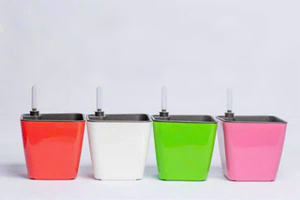 Pot de fleurs moderne carré auto-arrosant en plastique avec indicateur de niveau d'eau, en PP, pour décoration intérieure, taille 13 - Product Image 6