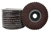 4 pouces 105 mm 80 #   120 #   Disque à lamelles en zircone noire, dureté moyenne, outil abrasif pour le polissage de l'acier, du bois, du métal et des alliages, OEM