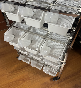Klasik basit Modern 12-Drawer M1 Lab raf paslanmaz çelik fare sıçan laboratuvarlar için üreme kafesi nokta büyük <span class=keywords><strong>Pet</strong></span> kafesleri PP PC - Product Image 4