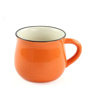 欧式陶瓷麦片杯创意牛奶儿童水茶杯可爱咖啡杯石器北欧热饮杯
