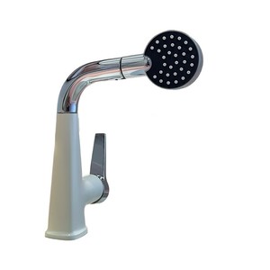 Pull-out Basin Faucet Single Handle Ceramic Valve Core Deck <b>Mounted</b> For Bathroom Sink - Product Image 5