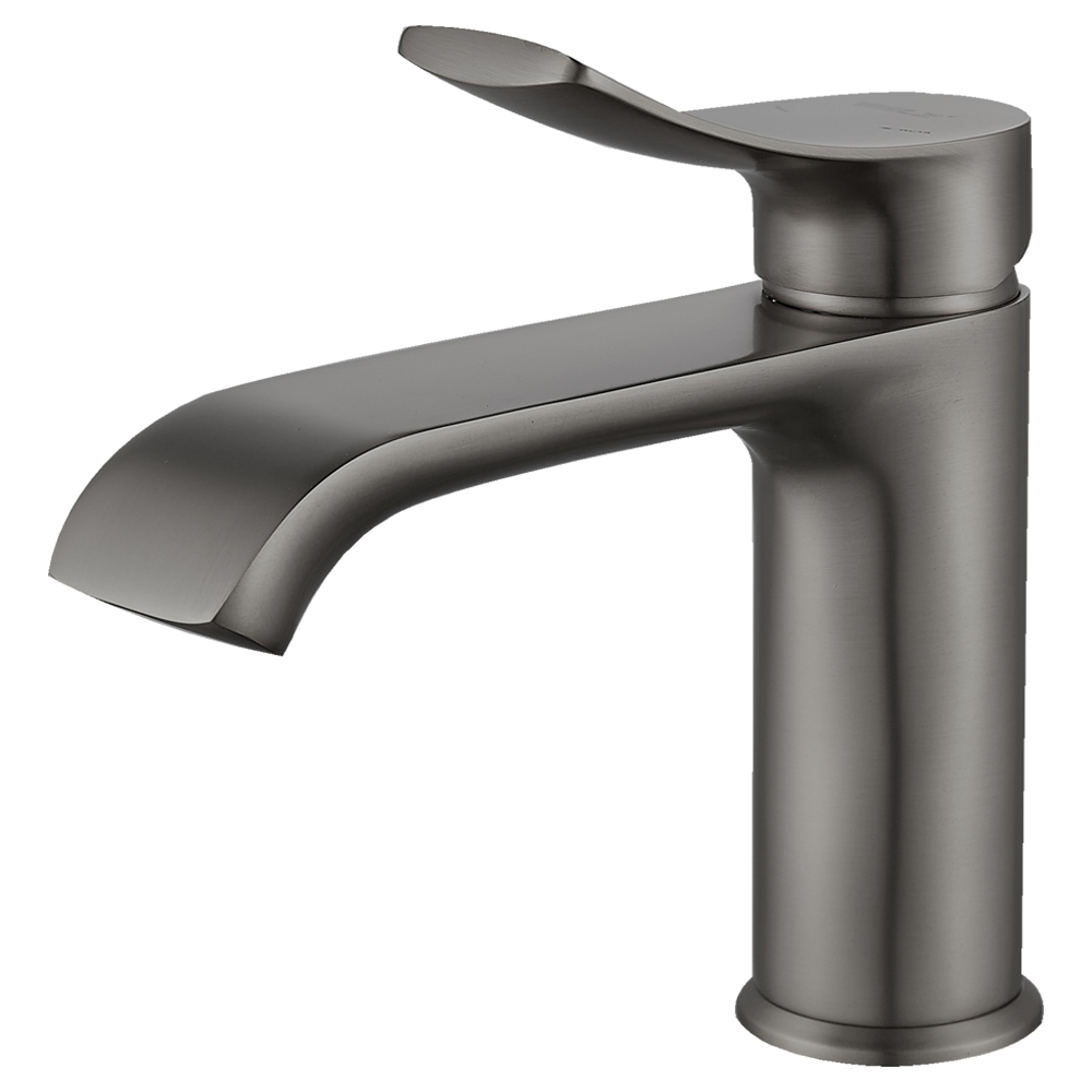 Modern Brass Gun Grey Single Hole Bathroom Water Basin Faucet Basin Mixer Faucet