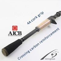 BAR001 Nano SRF Toray T1100 M40 Fuji guía corcho fibra de grafito de alto carbono EE. UU. mar fundición Spinning Bass pesca caña de pescar en blanco