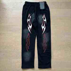 <span class=keywords><strong>Pantaloni</strong></span> elasticizzati larghi da <span class=keywords><strong>uomo</strong></span> in cotone 100% stampa 3D Hell Star Hip Hop Designer <span class=keywords><strong>di</strong></span> <span class=keywords><strong>marca</strong></span> Casual da jogging retrò - Product Image 3