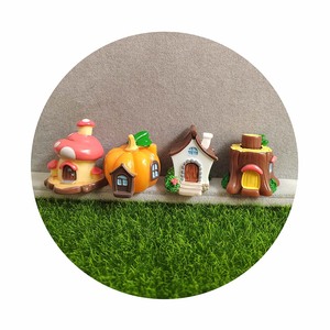 Maison miniature en résine, maison en bois en forme de citrouille, maison champignon, micro-maison de poupée, figurine, décoration de jardin, artisanat - Product Image 1
