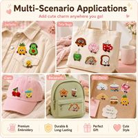 Patchs brodés thermocollants et à coudre sur le thème des aliments Kawaii : Œuf, Avocat, Ananas, Donut, Croissant, Cerise, Boba, Taco, Toast
