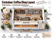 Mini-bar conteneurisé pop-up de 10 pieds avec machine à crème glacée – Kiosque portable pour café
