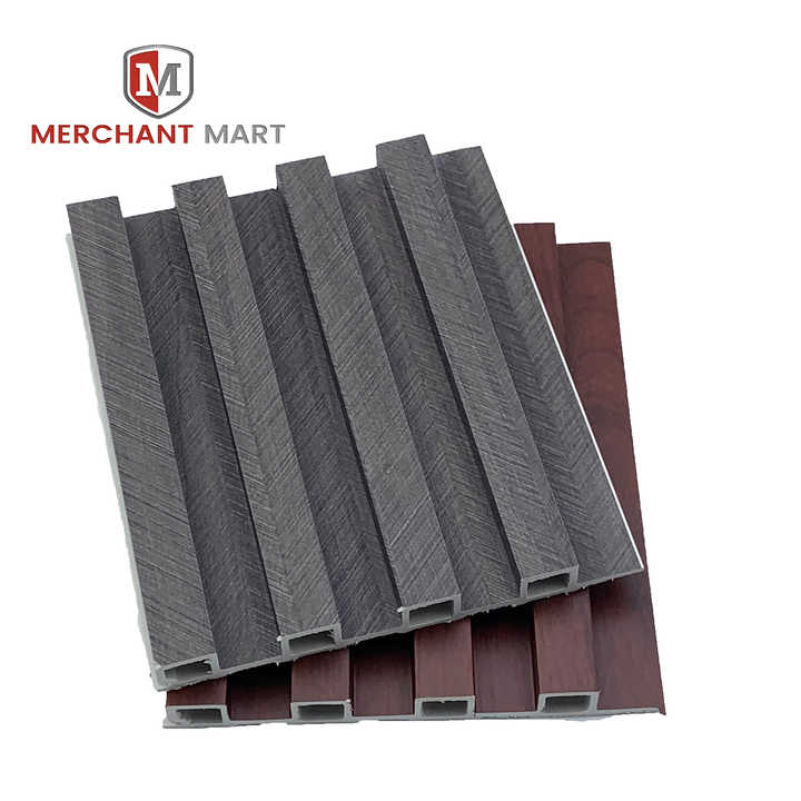 Indoor WPC Slat Partition Wall PVC Panels Interior Wall WPC Louver ...