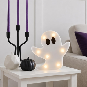 Lampada a LED a forma <span class=keywords><strong>di</strong></span> fantasma per <span class=keywords><strong>Halloween</strong></span>, luce bianca a LED a forma <span class=keywords><strong>di</strong></span> fantasma, lampada da tavolo autoportante, luce decorativa per mensola, mensola del caminetto, <span class=keywords><strong>decorazioni</strong></span> per feste in casa - Product Image 6