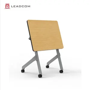 Leadcom LS-424AS đồ nội thất văn phòng có thể gập lại đào tạo bàn lật Top phòng hội nghị bảng co-bàn làm việc trường lớp học bàn