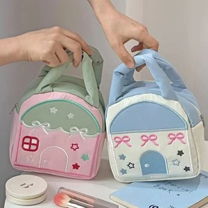 Borsa per il trucco di cotone all'ingrosso per le donne grande custodia cosmetica da viaggio trapuntata carino per il trucco delle ragazze organizzatore - Product Image 3