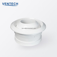 Difusores de Aire Redondos Ajustables de Aluminio para Ventilación de Techo, Sistema HVAC