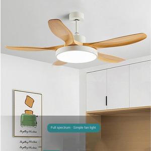 พัดลมเพดานแอลอีดีทันสมัยพร้อมใบพัด5ใบมีด48/52/60นิ้วรีโมทคอนโทรลไม้เนื้อแข็งสำหรับห้องนั่งเล่น - Product Image 6