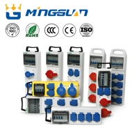 Boîtier de distribution d'alimentation portable extérieur IP65 CE RoHS avec prise industrielle et poignée MCB, personnalisable OEM