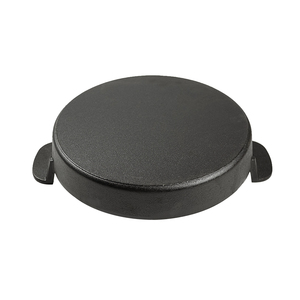 Poêle à frire ronde en fonte noire de 30 cm (12 pouces) avec double poignée, antiadhésive, pour extérieur, compatible four et cuisinière à gaz/induction - Product Image 4