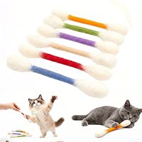 Jouet interactif pour chat ZMaker en forme de coton-tige géant avec herbe à chat, pour le soin dentaire, la dentition, le soulagement du stress et l'interaction