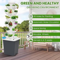 Système hydroponique vertical A-ONE SPT-1 à 6 couches et 30 modules, haute rigidité, base noire, pompe à eau, minuterie, intérieur/extérieur, modulaire, garantie 1 an