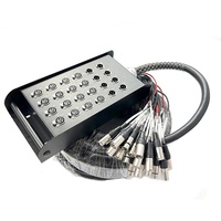 Câble audio multipaire professionnel de haute qualité 24 canaux XLR 3 broches mâle-femelle avec boîtier de scène pour microphone