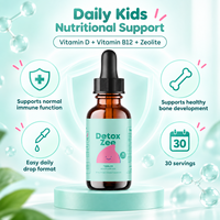 Gouttes liquides de zéolite haute puissance pour enfants avec vitamines D et B12 pour le soutien quotidien de l'immunité et des os – Complément alimentaire OEM & ODM