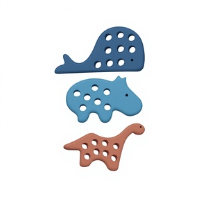 Massaggiagengive in Silicone Morbido per Neonati, Facile da Afferrare, Giocattolo da Masticare a Forma di Animale Cartoon, Divertente Gioco Sensoriale con Corda per Inserire - Product Image 1