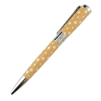 Stylo à bille de luxe rose lavande préféré des filles, stylo plume en métal avec Design de points personnalisé pour les planificateurs de voyage