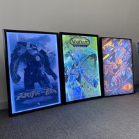 Cadre de boîte lumineuse LED rectangulaire en aluminium 18''x24'' avec rétroéclairage LED pour affiche de film, ultra fin, pour publicité