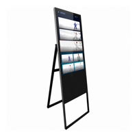 Miroir de fitness intelligent 43 pouces Android/Windows 1920x1080p avec capteur de mouvement IA, Wi-Fi/Bluetooth, sans frais d'abonnement, pour la salle de sport