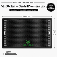 Tapis de Barbier Personnalisé en PVC et Silicone, Antidérapant 3D à Picots, pour Outils de Coiffure, Tapis de Travail pour Salon de Coiffure, OEM