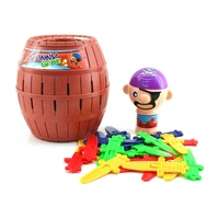 Jeu de roulette familial intelligent et excitant Jump Head, 24 pièces, jouet de baril pirate avec épée