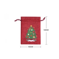 Sac à cordon en polyester à motif imprimé dessin animé, sacs de rangement réutilisables pour cadeaux, sacs vides pour emballage de bonbons et snacks, vente en gros, faible MOQ