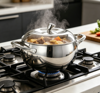 Ensemble de casseroles en acier inoxydable en forme de pomme |   Casserole et faitout en acier inoxydable 304 de qualité alimentaire avec couvercle