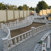 Balustrade en pierre naturelle sculptée à la main, design européen BLVE, décoration, main courante en marbre blanc, garde-corps de balcon pour villa