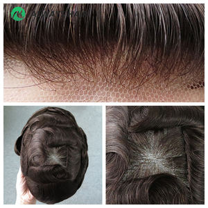 8X10 Donkerbruin Volledig Zwitsers Kant Menselijk Haar Heren Toupes Kant India Haareenheden Natuurlijk Systeem - Product Image 5