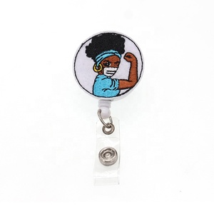 รอบ Badge Reel สี<span class=keywords><strong>ดำ</strong></span>น่ารัก Magical Lady Girl ผู้หญิงพ<span class=keywords><strong>ย</strong></span>าบาลพยาบาลพยาบาล Live Save คน Retractable Reel Felt ผู้ถือป้าย - Product Image 2