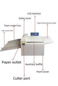 Machine à plier et perforer le papier numérique entièrement automatique à grand écran de type bouton électrique pour les couvertures de livres, les cartes de vœux, les étiquettes - Product Image 2