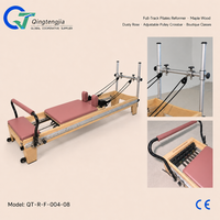 Reformer Pilates Kayu Maple Full-Track dengan Palang Pulley yang Dapat Disesuaikan untuk Latihan Inti Studio Kebugaran Profesional