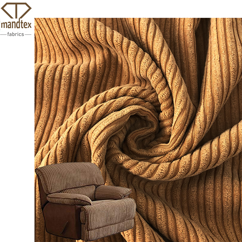Модный текстиль, хорошее качество, современная техника ткани из полиэстера, полосатый вельветовый тканевый диван, Вельветовая ткань для домашней мебели