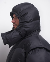 Veste d'hiver pour homme de style futuriste, rembourrée, épaisse, coupe-vent, en nylon ripstop brillant de haute qualité, personnalisée