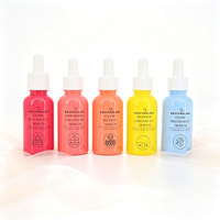 Flacon compte-gouttes en verre coloré personnalisé 30ml 50ml pour soins de la peau, sérum pour les yeux, huile pour cuticules, essence de massage, imprimé sur mesure
