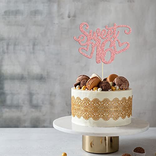 16. Geburtstag Kerzen – Rosegoldene 3D-Zahlen Mit Krone, Cake-Topper Für Teenager